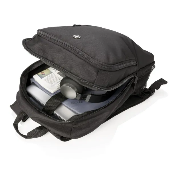  Swiss Peak poslovni ruksak za laptop, 17" - Swiss Peak Crna