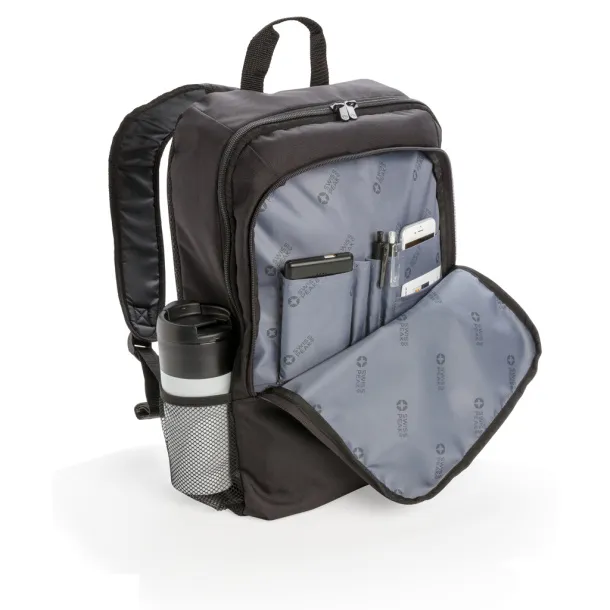  Swiss Peak poslovni ruksak za laptop, 17" - Swiss Peak Crna