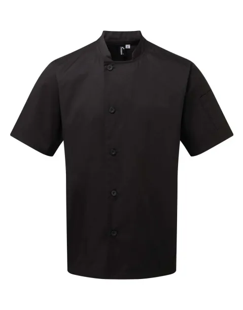  'ESSENTIAL' SHORT SLEEVE CHEF'S JACKET - Premier Black