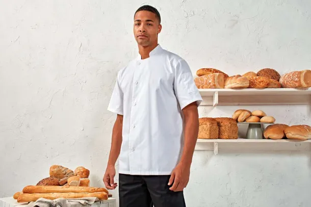  'ESSENTIAL' SHORT SLEEVE CHEF'S JACKET - Premier White