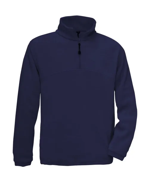  Muška flis majica s 1/4 patentnim zatvaračem, 300 g/m² - B&C Outerwear Mornarsko plava
