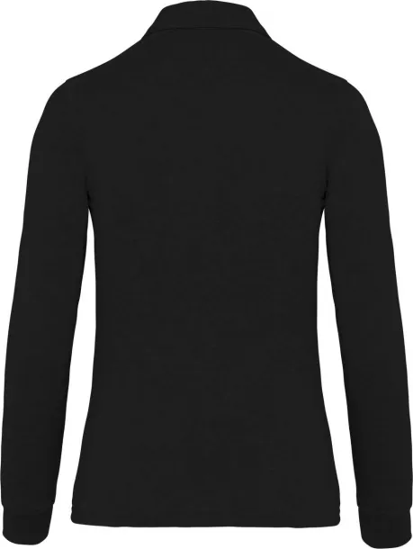  LADIES' LONG SLEEVE JERSEY POLO SHIRT - Kariban Black