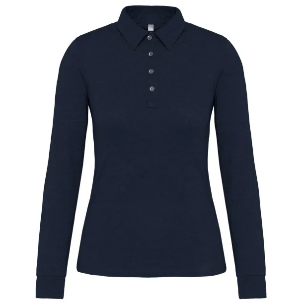  LADIES' LONG SLEEVE JERSEY POLO SHIRT - Kariban Navy