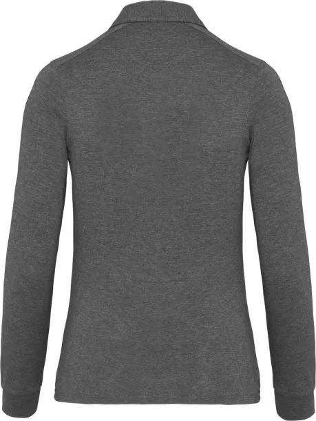  LADIES' LONG SLEEVE JERSEY POLO SHIRT - Kariban Grey Heather