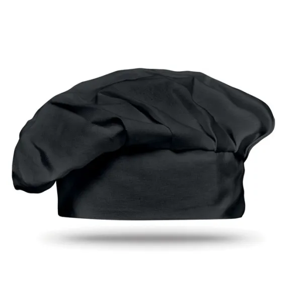 CHEF Cotton chef hat 130 gsm Black