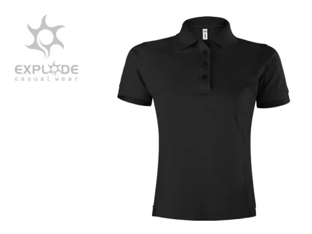 TOP GUN LADY women’s polo shirt - EXPLODE Black