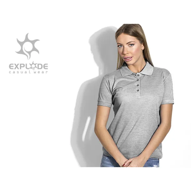TOP GUN LADY Ženska polo majica, 210g/m2 - EXPLODE Pepeljasto siva