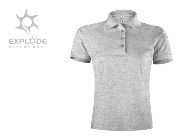 TOP GUN LADY Ženska polo majica, 210g/m2 - EXPLODE Pepeljasto siva