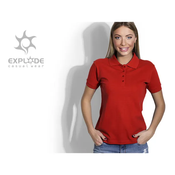 TOP GUN LADY women’s polo shirt - EXPLODE Red