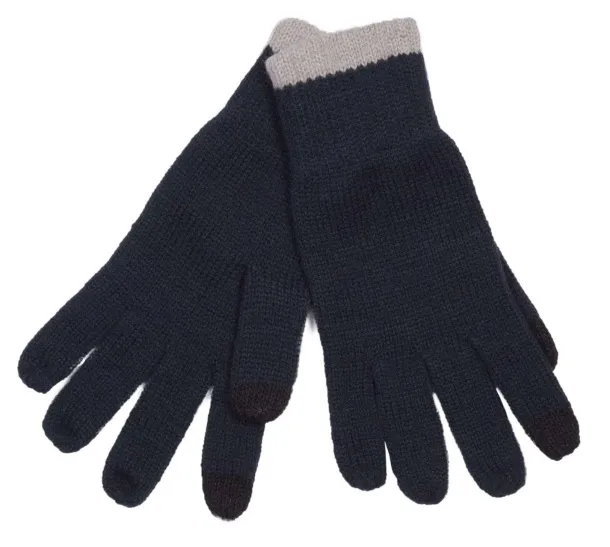  TOUCH SCREEN KNITTED GLOVES - K-UP Navy Light Grey