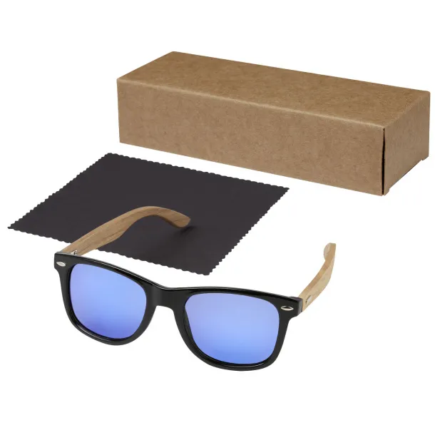 Hiru rPET/wood mirrored polarized sunglasses in gift box - Avenue Wood