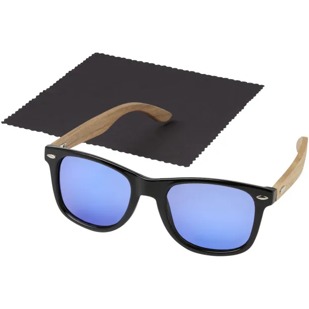 Hiru rPET/wood mirrored polarized sunglasses in gift box - Avenue Wood