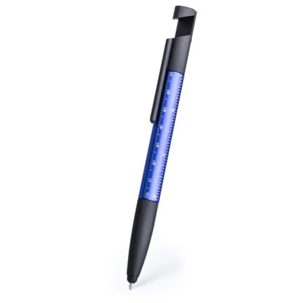  Multifunctional tool, ball pen, screen cleaner, ruler, phone stand, touch pen, screwdrivers navy blue