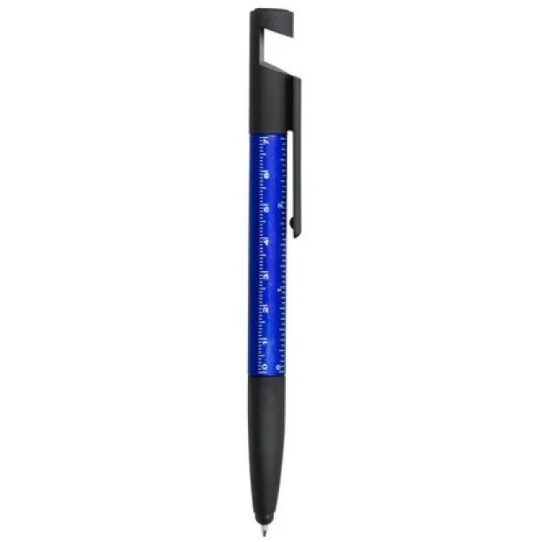  Multifunctional tool, ball pen, screen cleaner, ruler, phone stand, touch pen, screwdrivers Mornarski plava