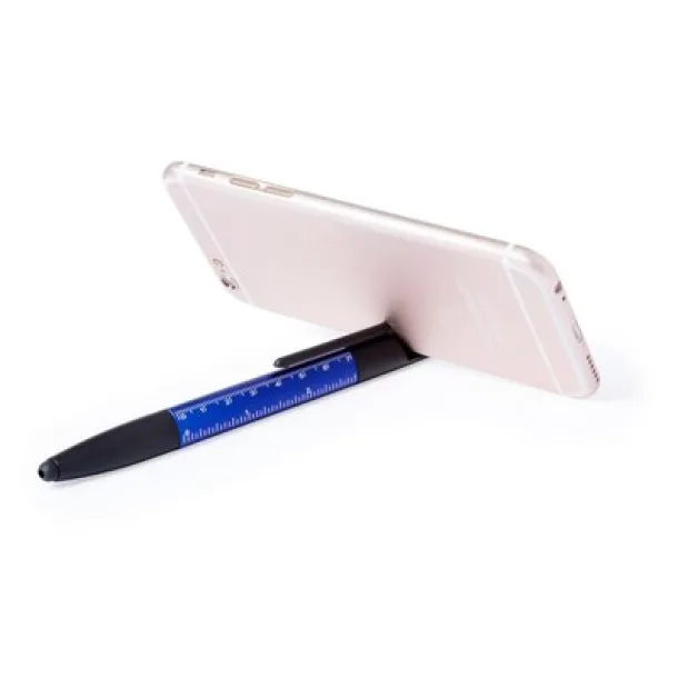  Multifunctional tool, ball pen, screen cleaner, ruler, phone stand, touch pen, screwdrivers navy blue