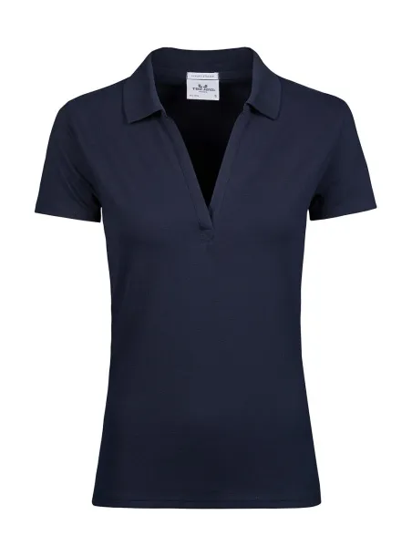  Ženska polo majica s V-izrezom, 215 g/m² - Tee Jays Mornarsko plava
