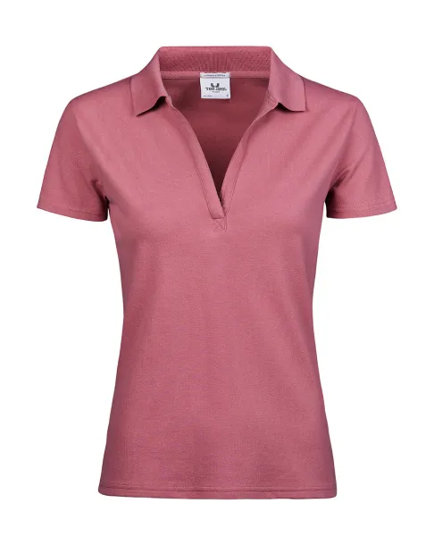  Women's Luxury Stretch V Polo - Tee Jays Rose