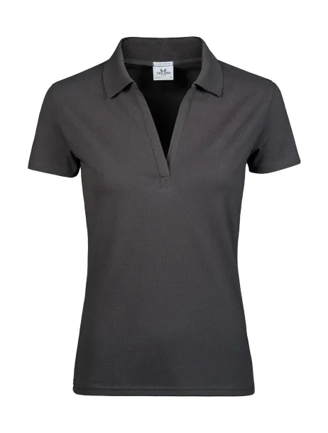  Ženska polo majica s V-izrezom, 215 g/m² - Tee Jays Tamno siva