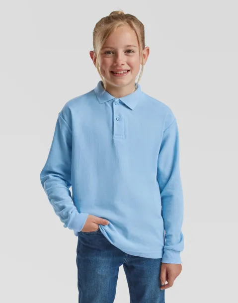  Kids 65/35 Long Sleeve Polo - Fruit of the Loom