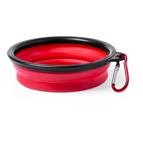  Foldable bowl for dog red