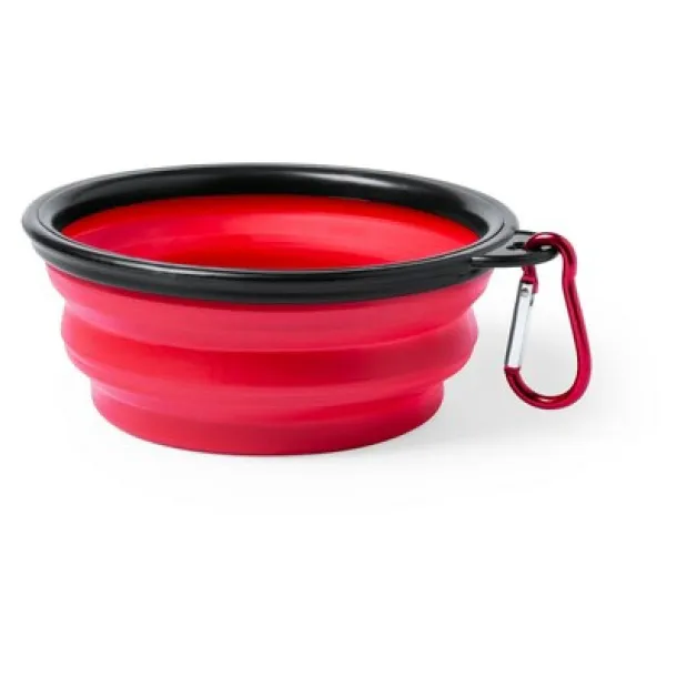  Foldable bowl for dog red