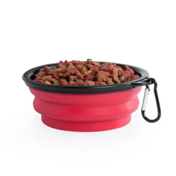  Foldable bowl for dog red