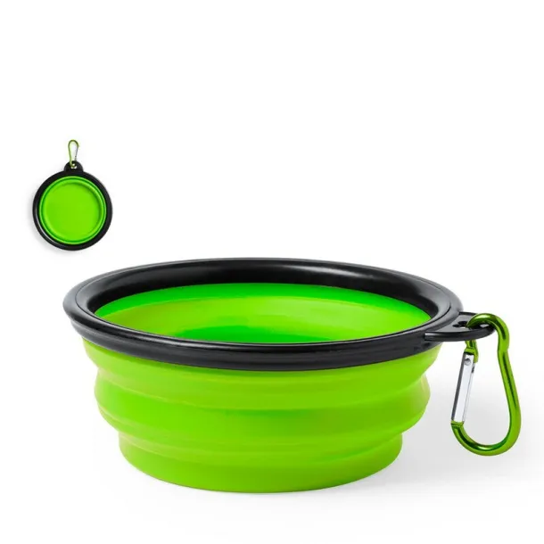  Foldable bowl for dog light green