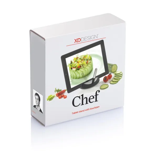  Chef tablet stand with touchpen - XD Design Black Silver