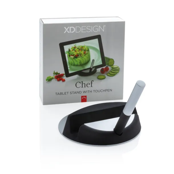  Chef tablet stand with touchpen - XD Design Black Silver