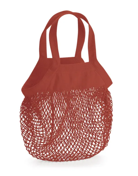  Organic Cotton Mini Mesh Grocery Bag - Westford Mill Orange Rust