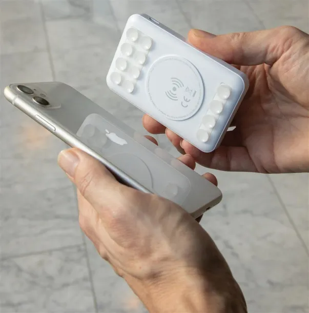  5.000 mAh prijenosna baterija s bežičnim punjačem Bijela