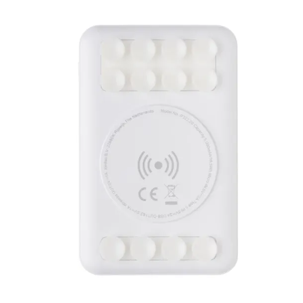  5.000 mAh wireless charging pocket powerbank White