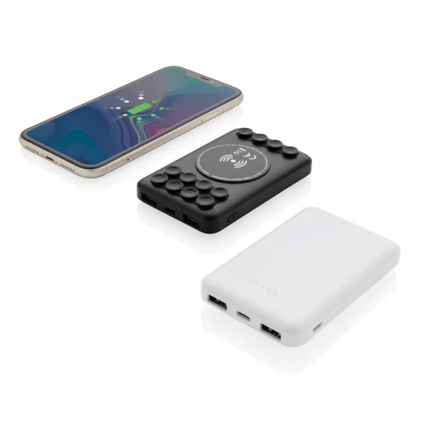  5.000 mAh prijenosna baterija s bežičnim punjačem Crna