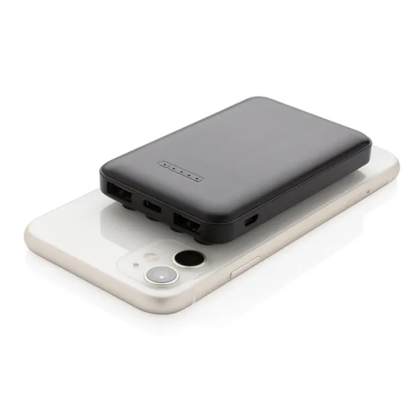  5.000 mAh prijenosna baterija s bežičnim punjačem Crna