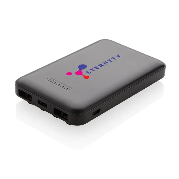  5.000 mAh prijenosna baterija s bežičnim punjačem Crna