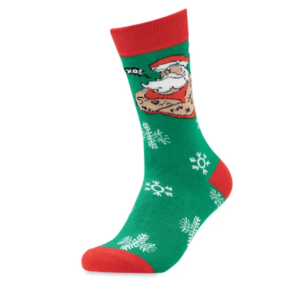 JOYFUL L Pair of Christmas socks L Green