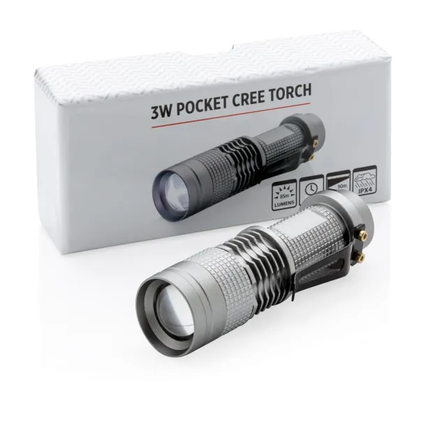  3W pocket CREE torch - XD Collection Grey Black