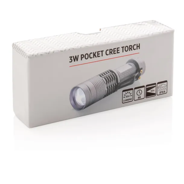  3W pocket CREE torch - XD Collection Grey Black