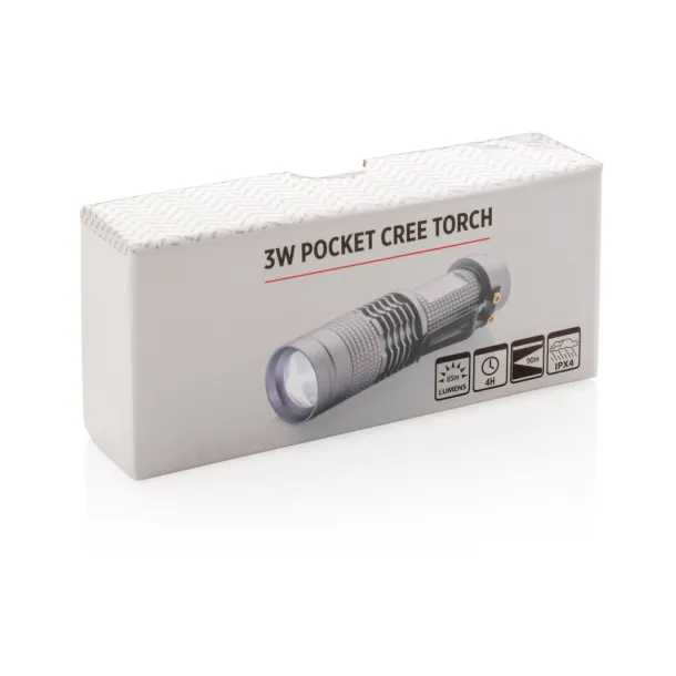  3W pocket CREE torch - XD Collection Grey Black