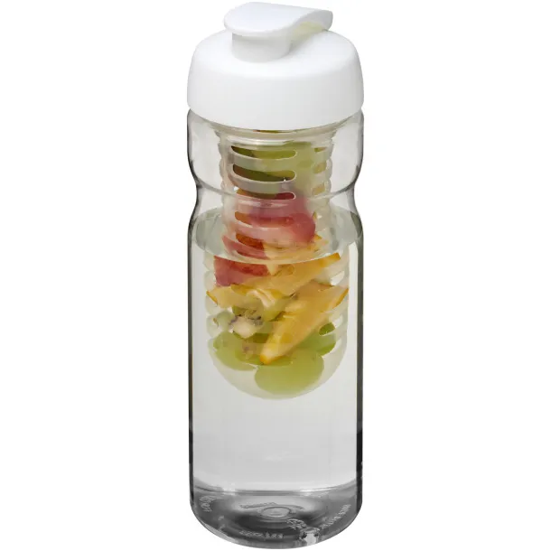 H2O Base® 650 ml flip lid sport bottle & infuser - Unbranded White White