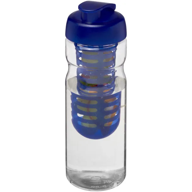 H2O Base® 650 ml flip lid sport bottle & infuser - Unbranded White Blue