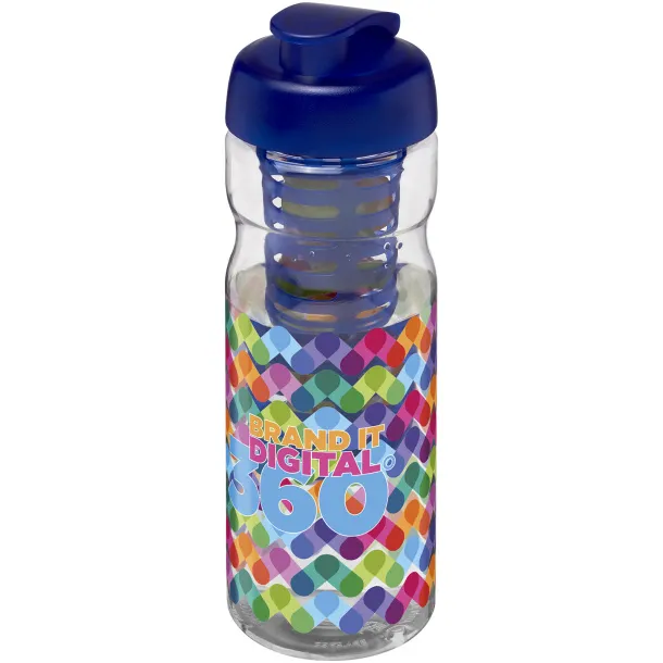 H2O Base® 650 ml flip lid sport bottle & infuser - Unbranded White Blue