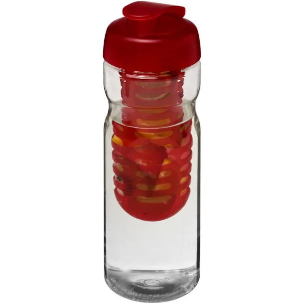 H2O Base® 650 ml flip lid sport bottle & infuser - Unbranded White Red