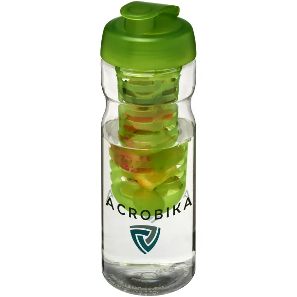 H2O Base® 650 ml flip lid sport bottle & infuser - Unbranded White Lime