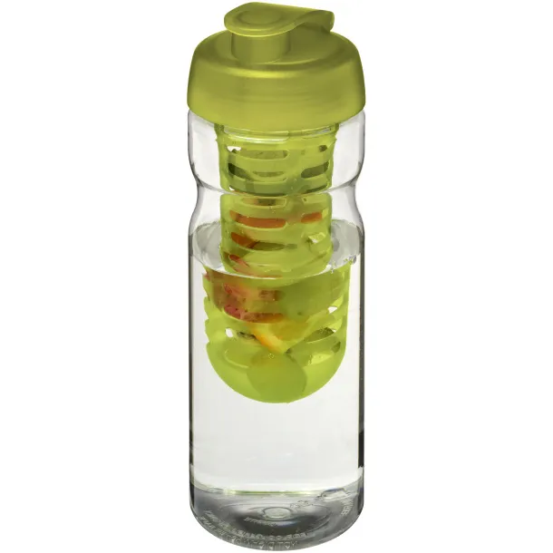 H2O Base® 650 ml flip lid sport bottle & infuser - Unbranded White Lime