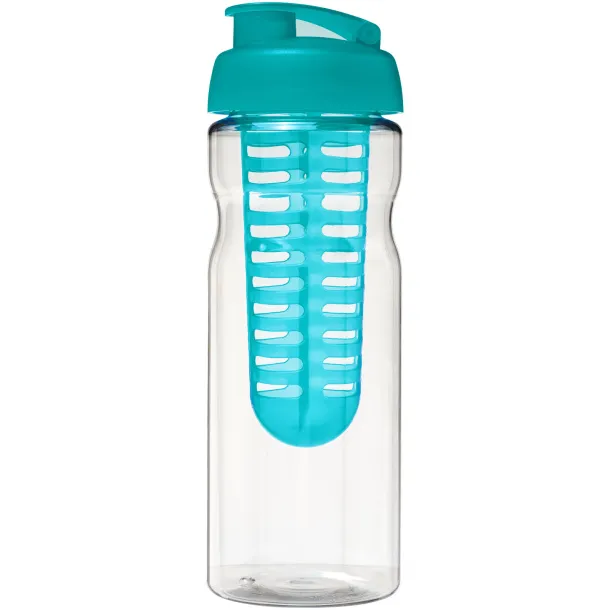 H2O Base® 650 ml flip lid sport bottle & infuser - Unbranded White Aqua blue