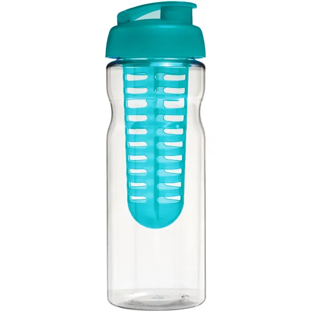 H2O Base® 650 ml flip lid sport bottle & infuser - Unbranded White Aqua blue