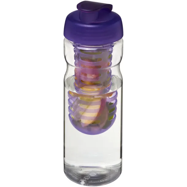 H2O Base® 650 ml flip lid sport bottle & infuser - Unbranded White Purple