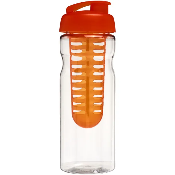 H2O Base® 650 ml flip lid sport bottle & infuser - Unbranded White Orange