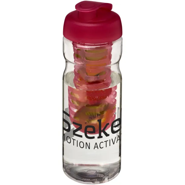 H2O Base® 650 ml flip lid sport bottle & infuser - Unbranded White Transparent pink